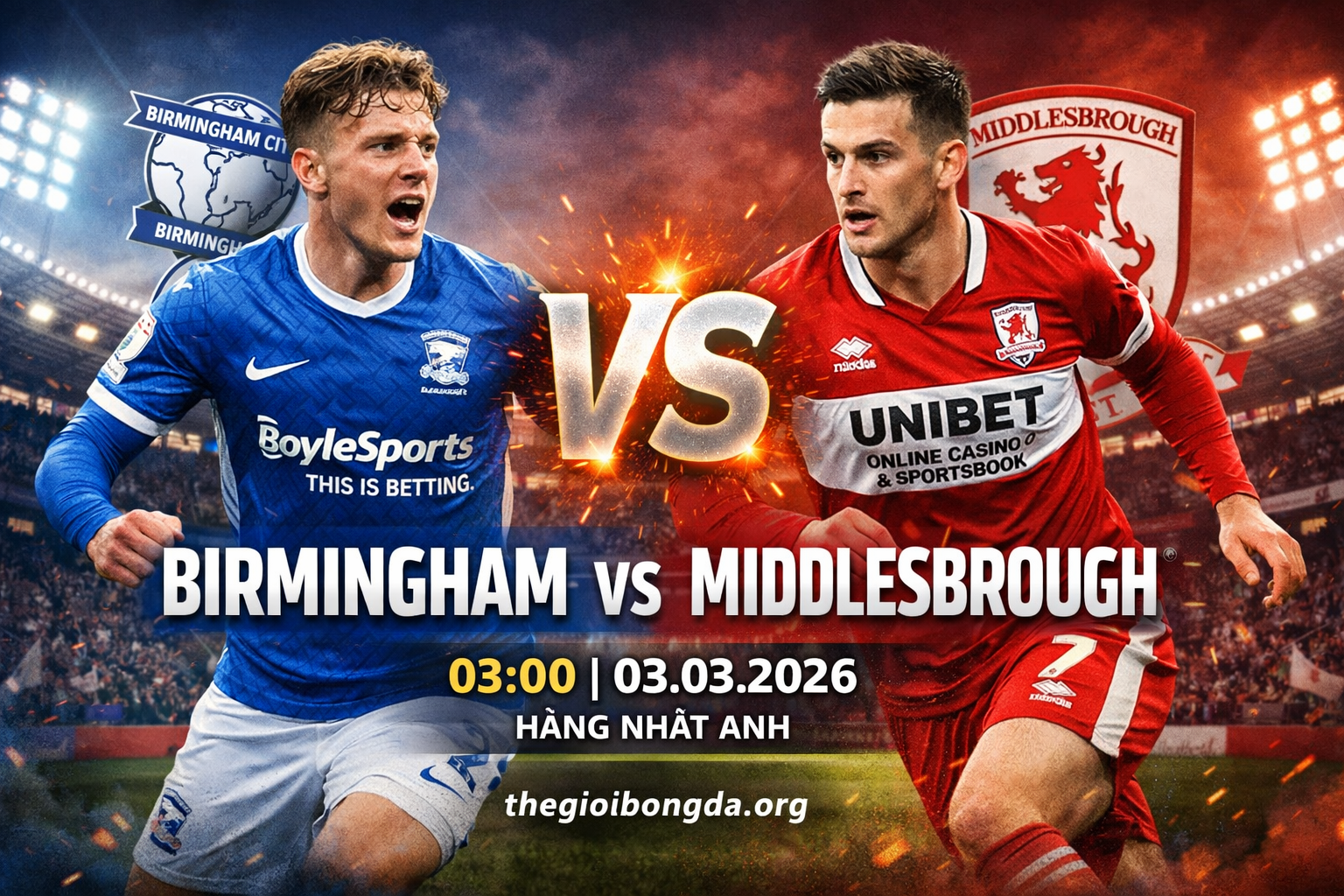 Nhận định Birmingham vs Middlesbrough