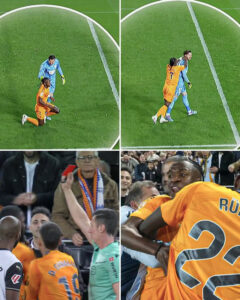 Vinicius đẩy ngã thủ môn của Valencia