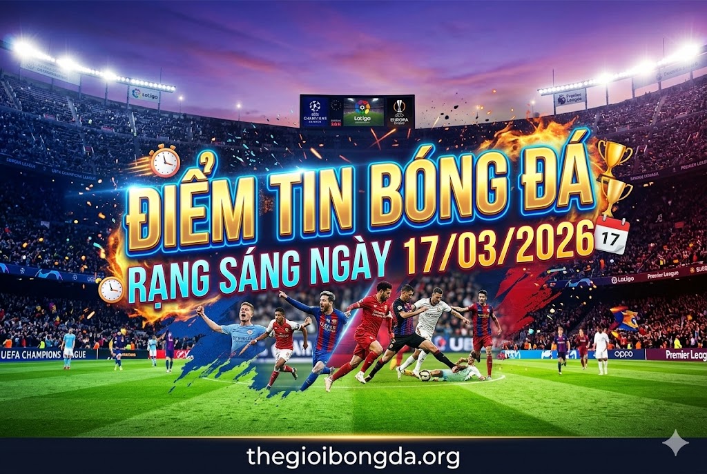 Điểm tin bóng đá rạng sáng ngày 17/03/2026