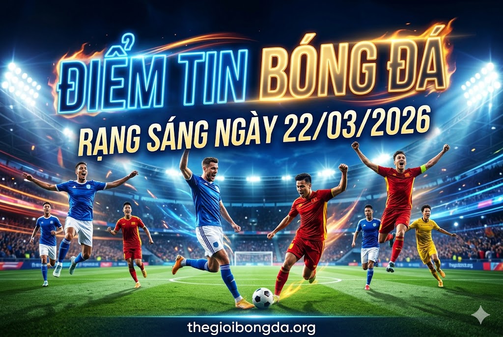 Điểm tin bóng đá rạng sáng ngày 22/03/2026