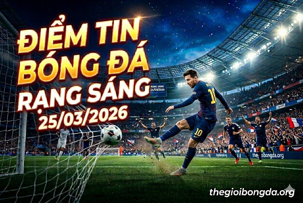 Điểm tin bóng đá rạng sáng ngày 25/03/2026