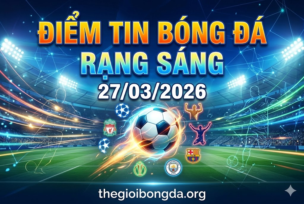 Điểm tin bóng đá rạng sáng ngày 27/03/2026