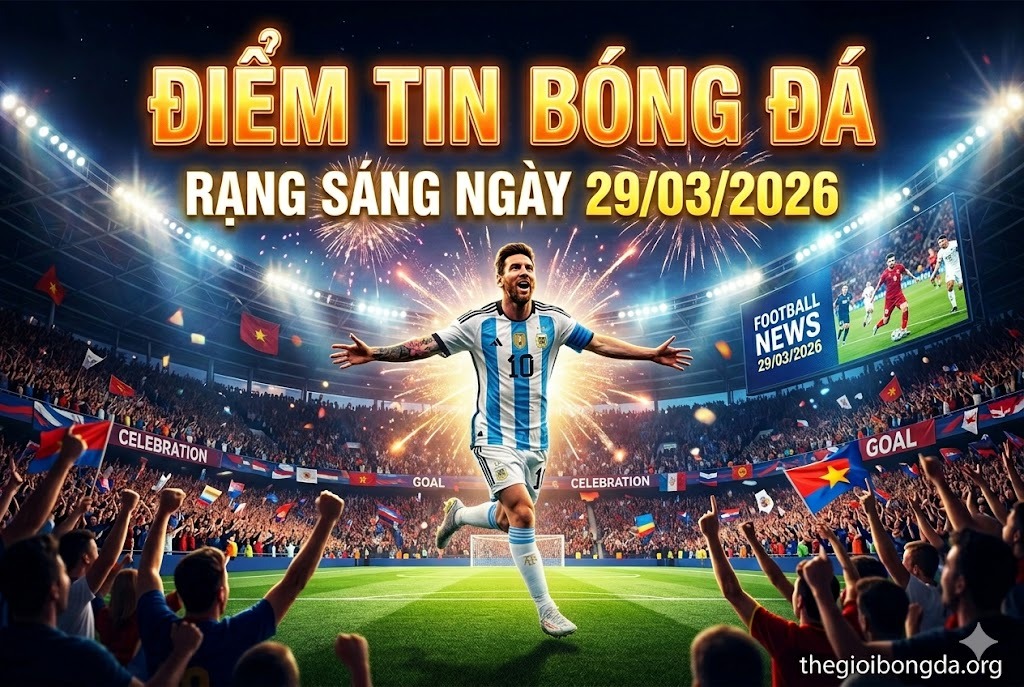 Điểm tin bóng đá rạng sáng ngày 29/03/2026