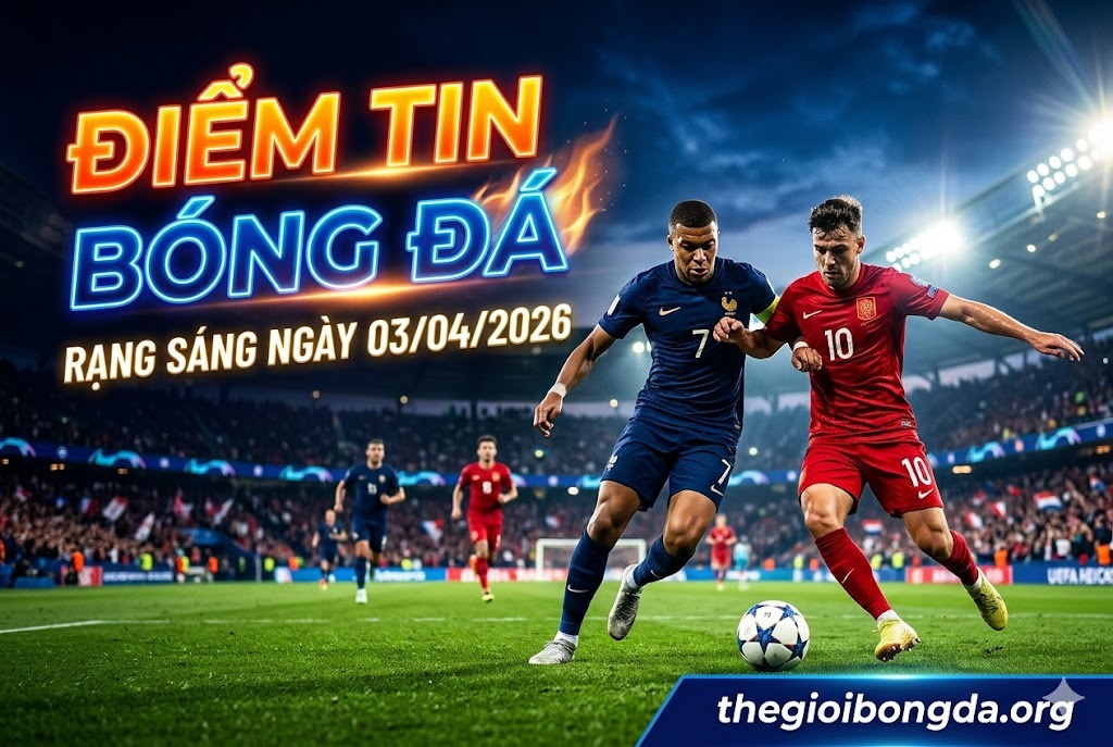 Điểm tin bóng đá rạng sáng ngày 03/04/2026