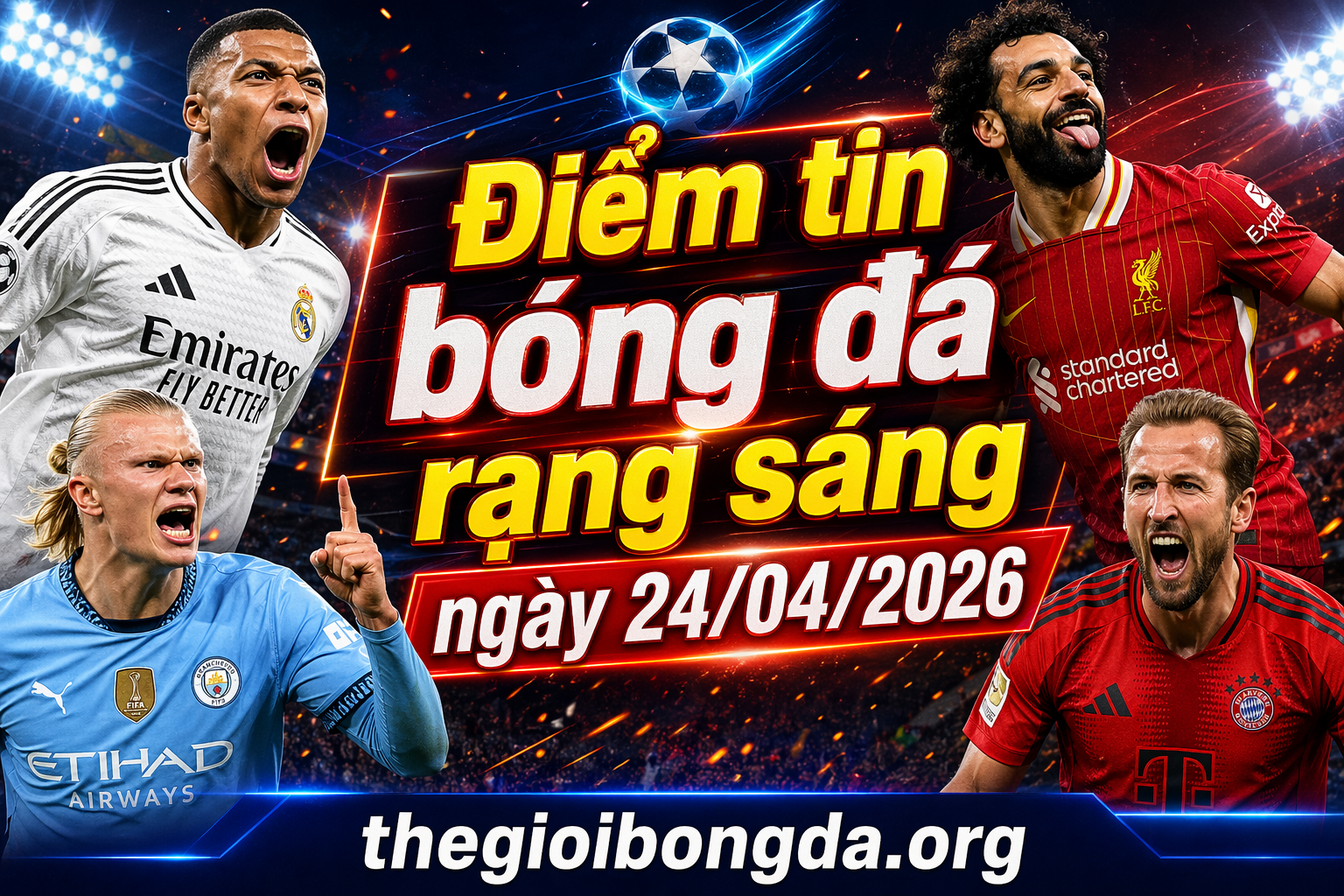 Điểm tin bóng đá rạng sáng ngày 24/04/2026