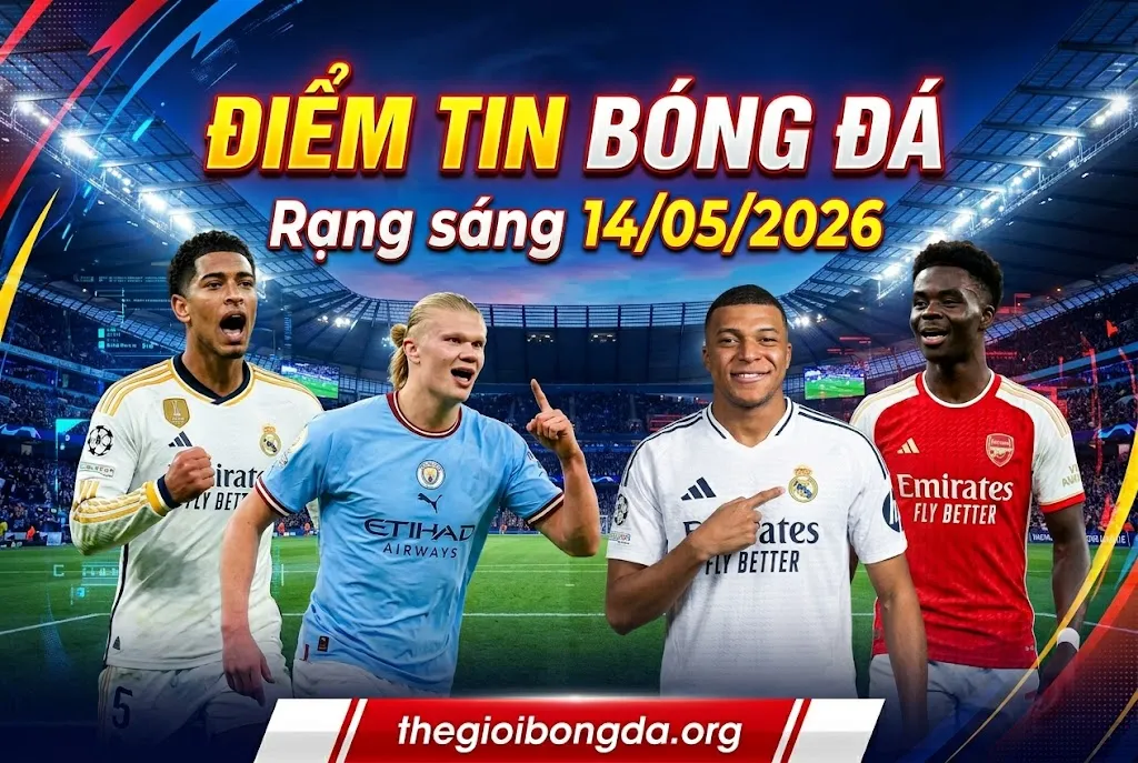 Điểm tin bóng đá rạng sáng 14/05/2026