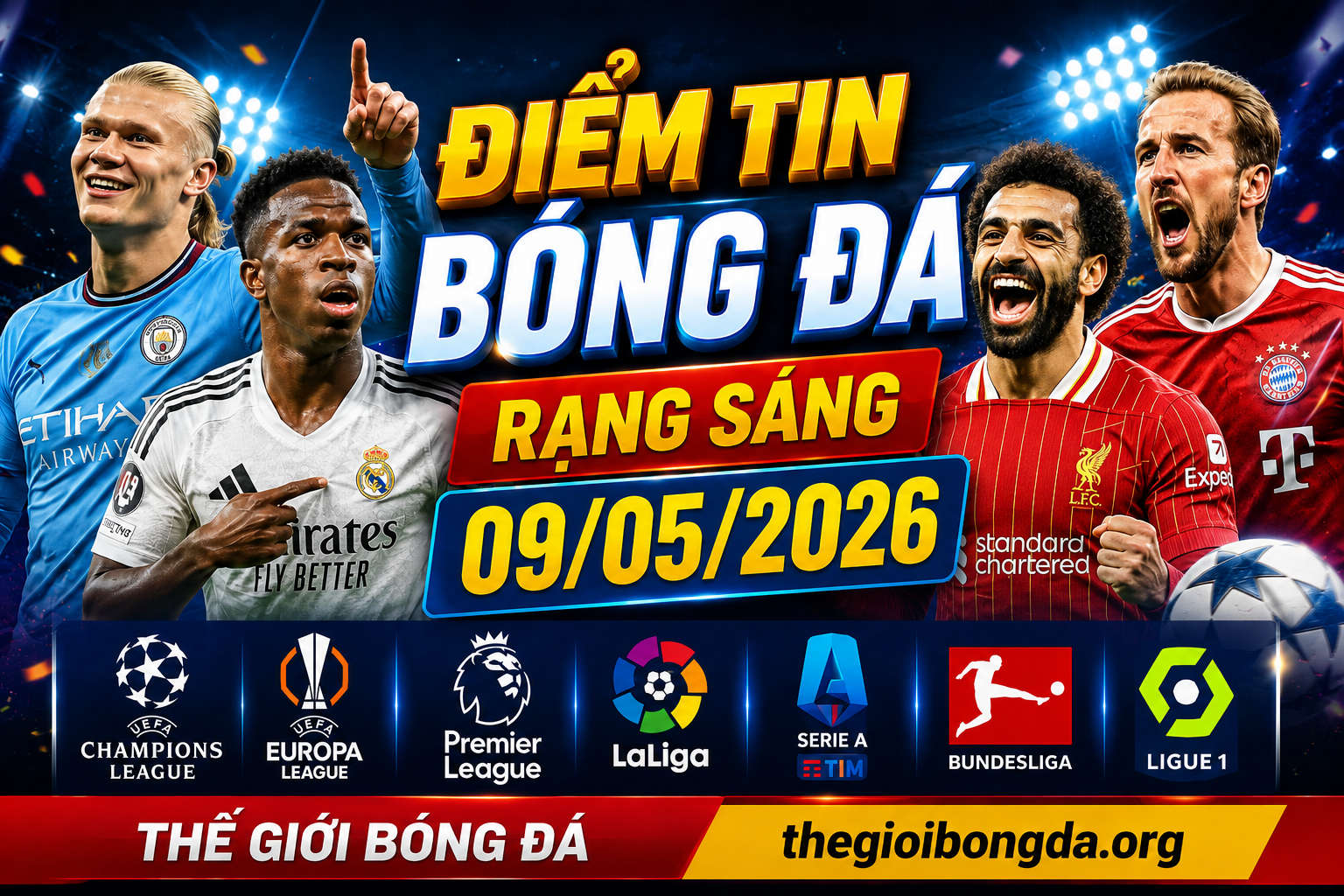Điểm tin bóng đá rạng sáng ngày 09/05/2026
