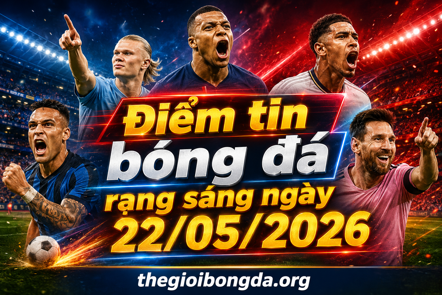 Điểm tin bóng đá rạng sáng ngày 22/05/2026