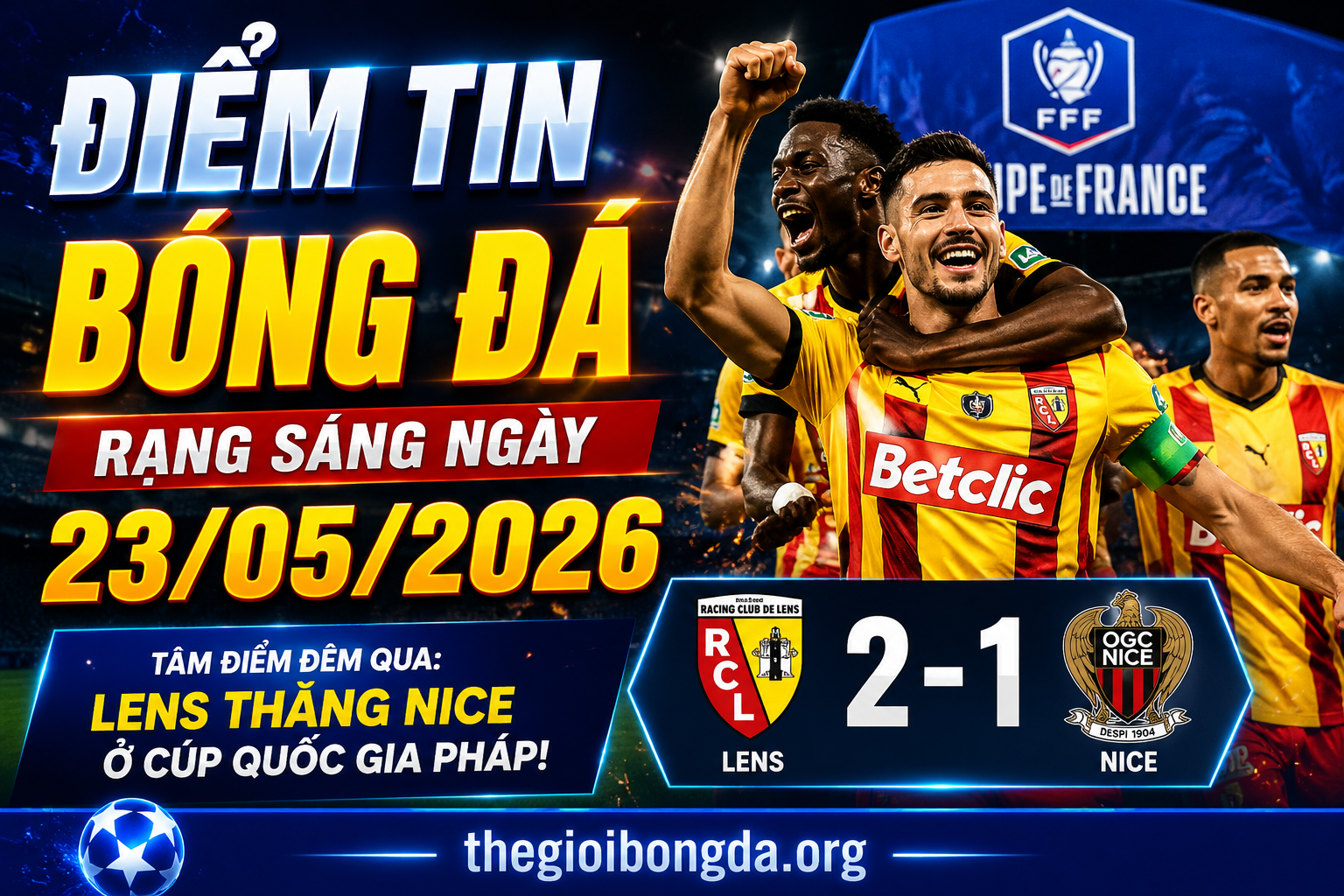 Điểm tin bóng đá rạng sáng ngày 23/05/2026