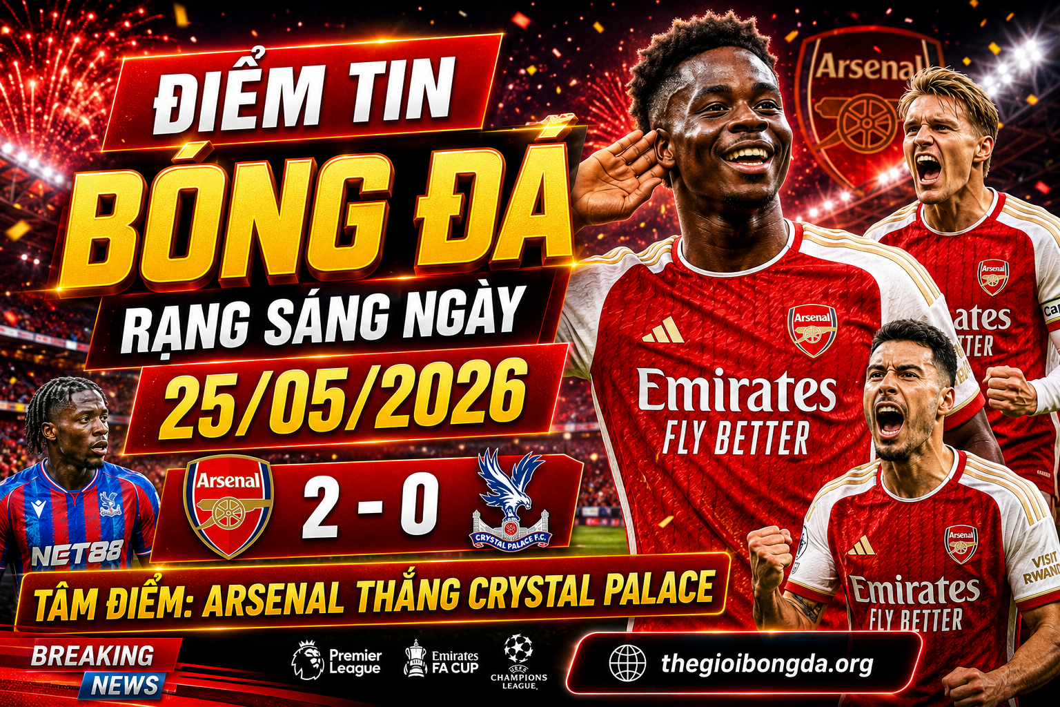Điểm tin bóng đá rạng sáng ngày 25/05/2026