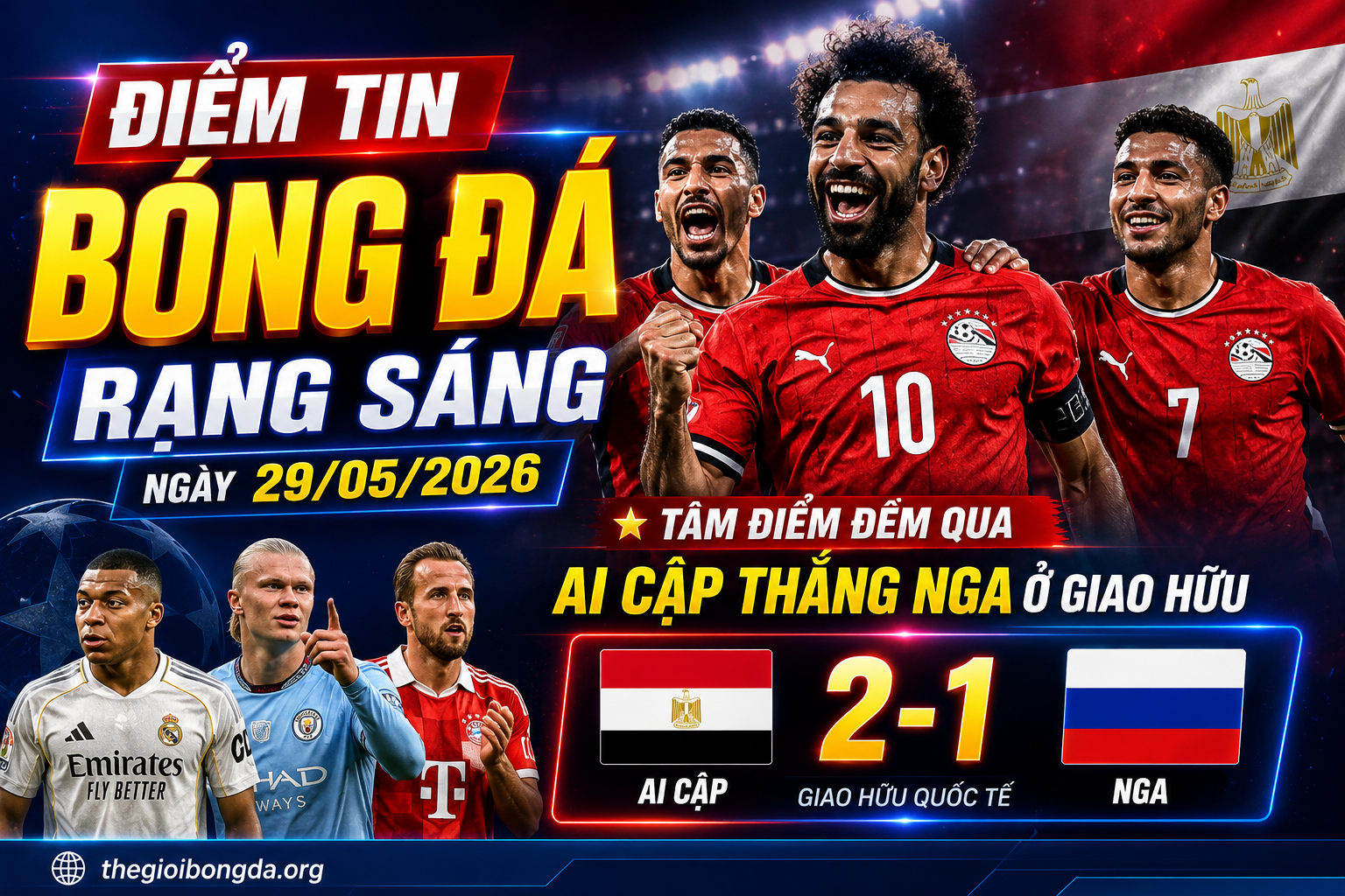 Điểm tin bóng đá rạng sáng ngày 29/05/2026