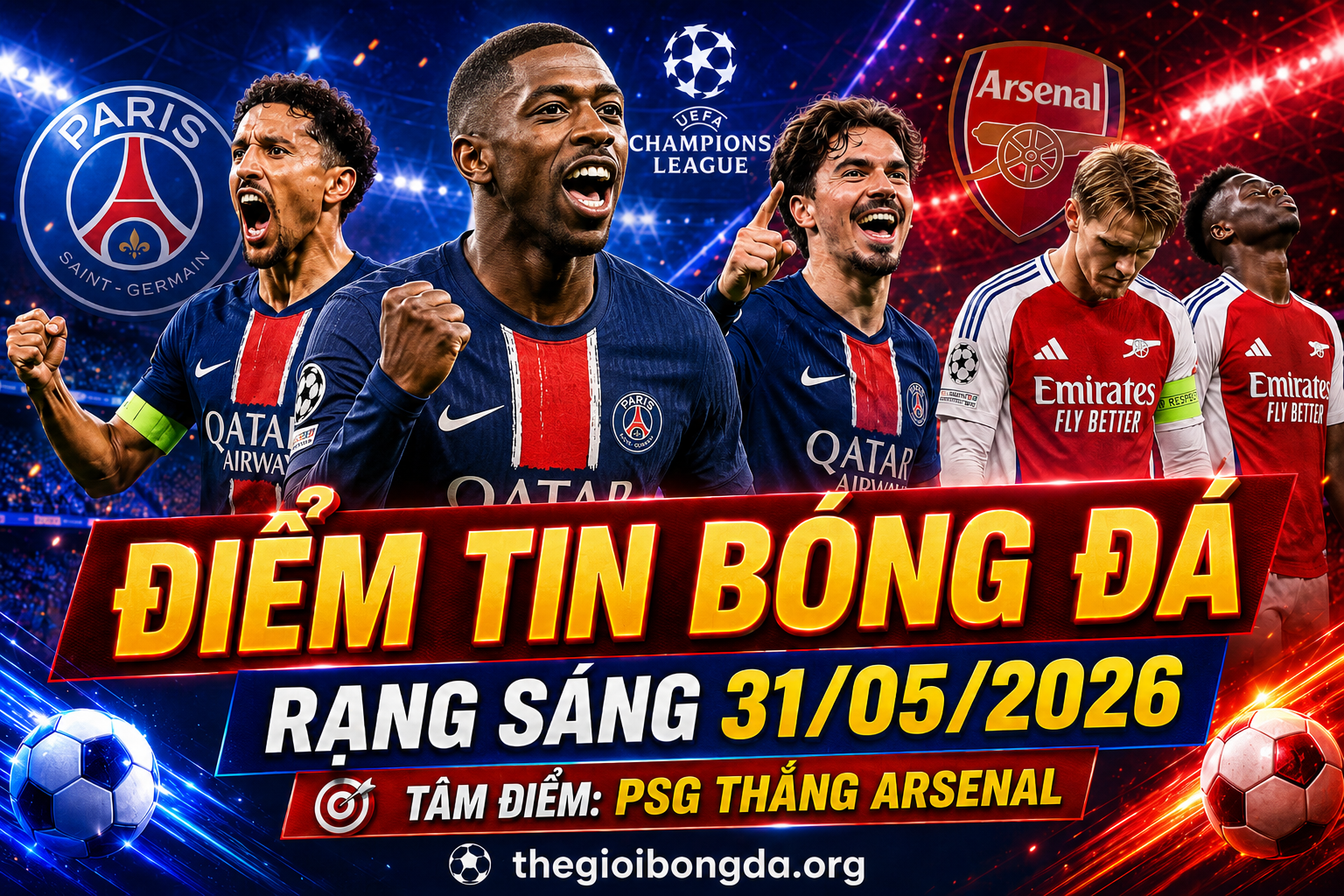 Điểm tin bóng đá rạng sáng ngày 31/05/2026