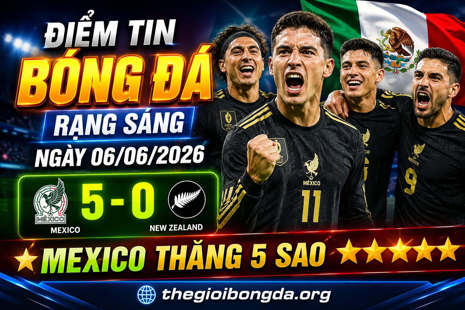 Điểm tin bóng đá rạng sáng ngày 06/06/2026