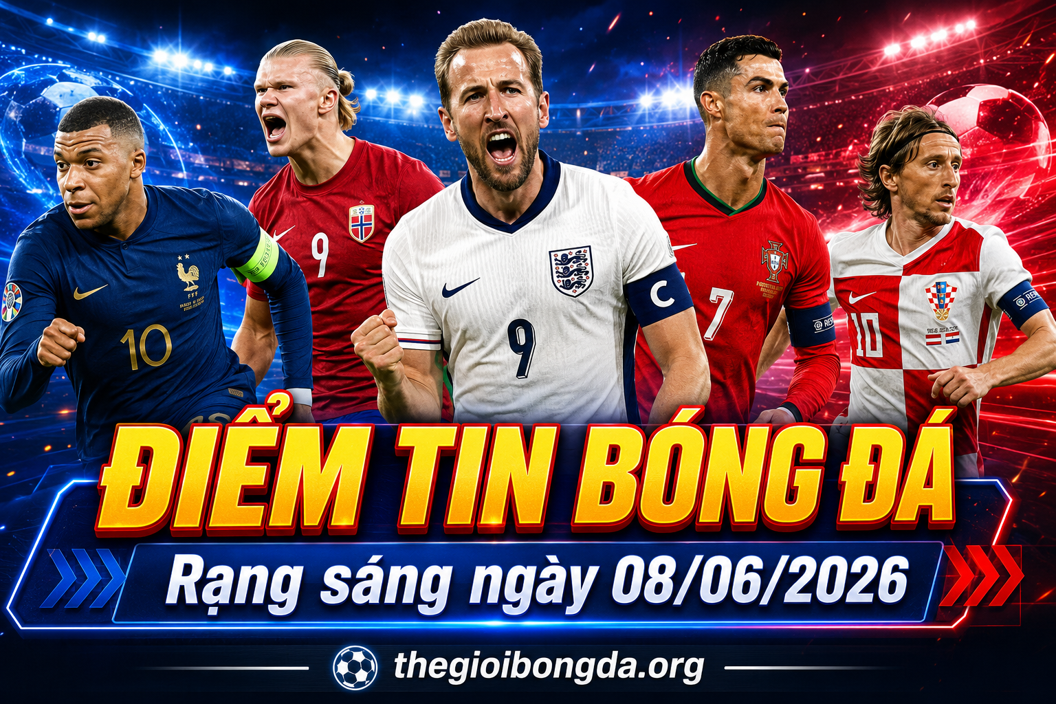Điểm tin bóng đá rạng sáng ngày 08/06/2026