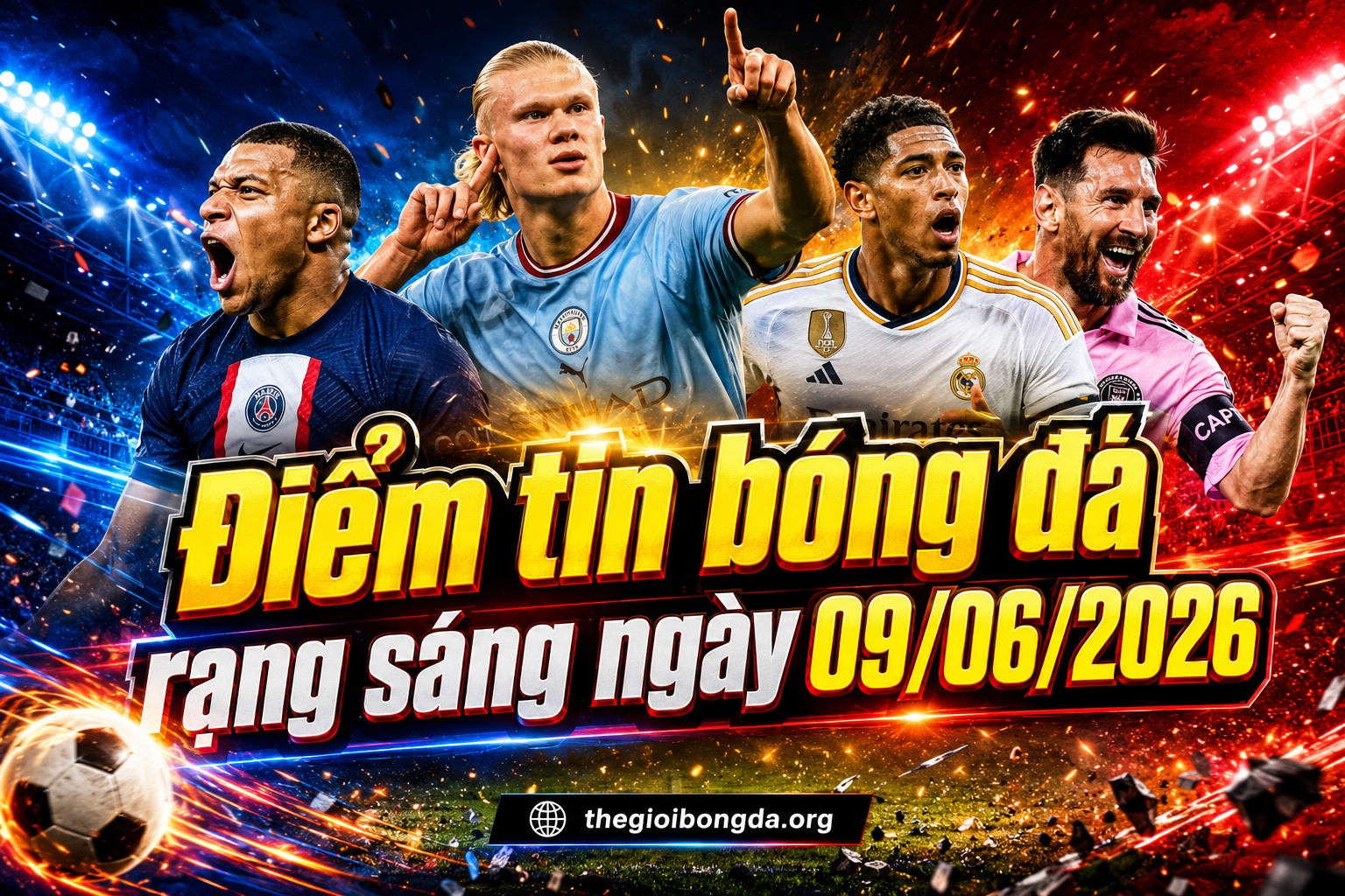 Điểm tin bóng đá rạng sáng ngày 09/06/2026