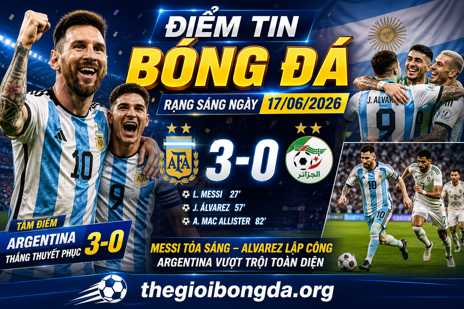 Điểm tin bóng đá rạng sáng ngày 17/06/2026
