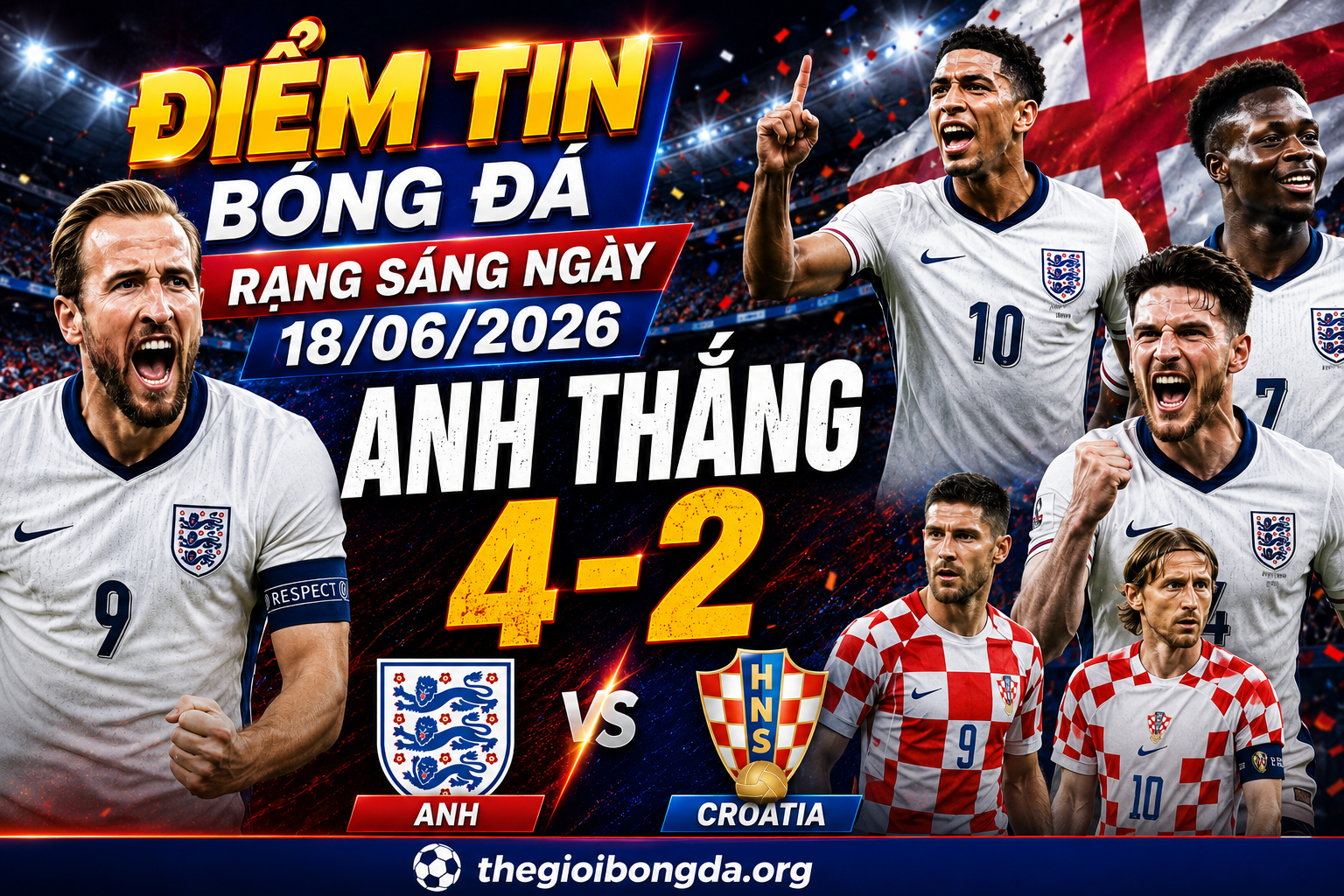 Điểm tin bóng đá rạng sáng ngày 18/06/2026
