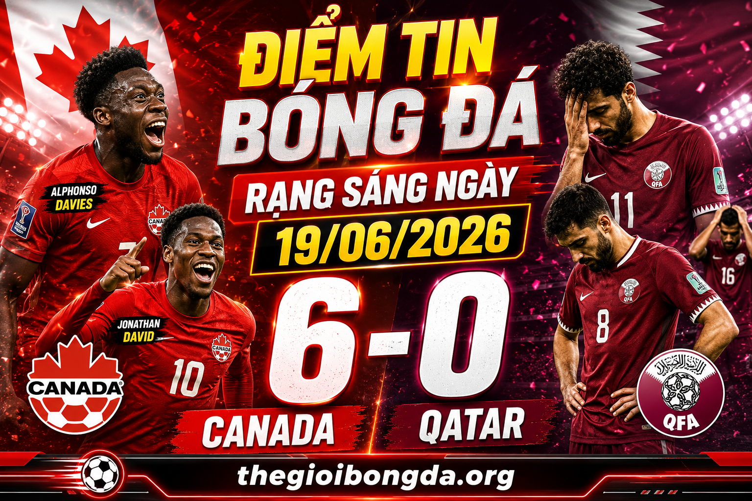 Điểm tin bóng đá rạng sáng ngày 19/06/2026