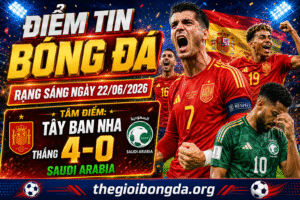 Điểm tin bóng đá rạng sáng ngày 22/06/2026