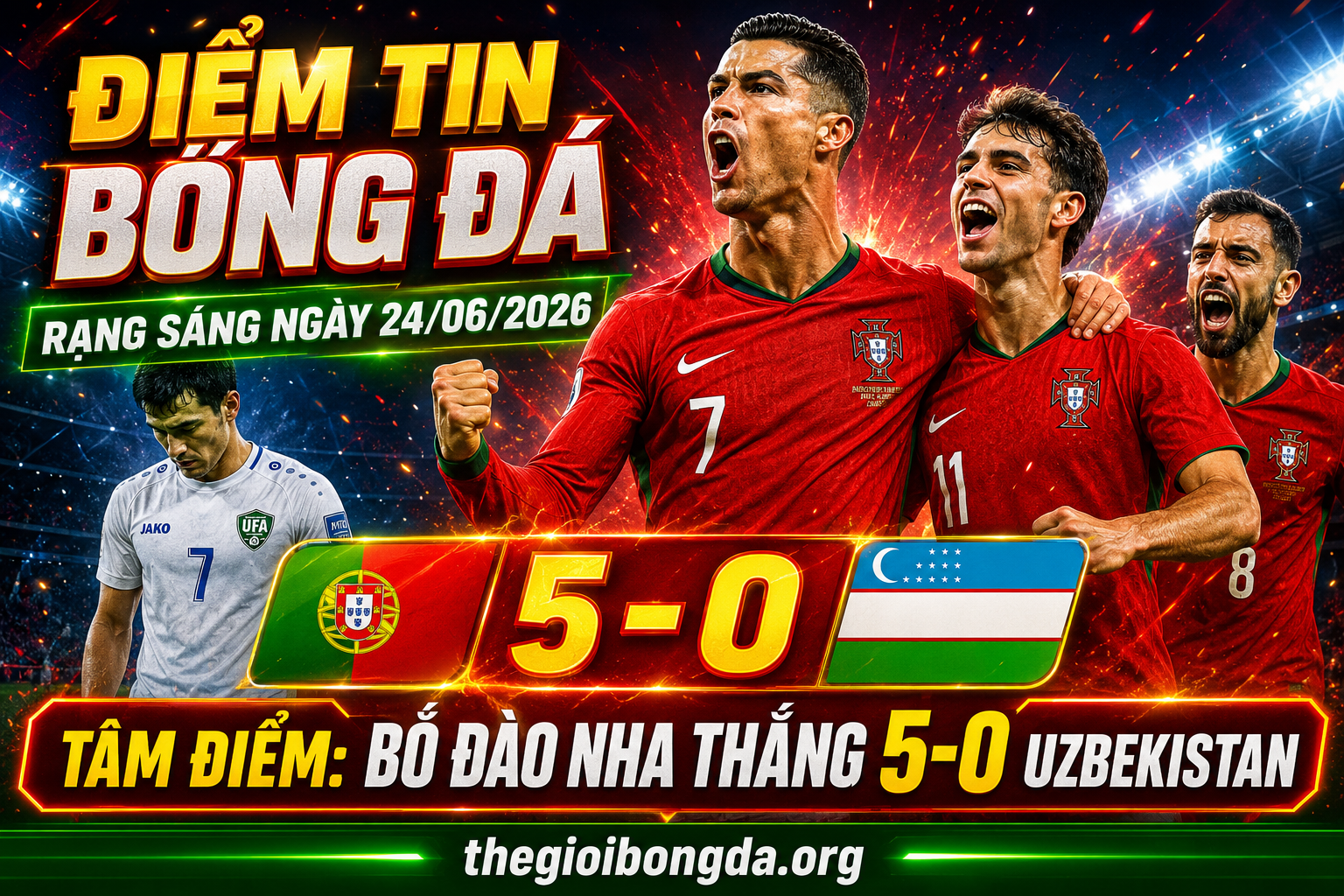Điểm tin bóng đá rạng sáng ngày 24/06/2026