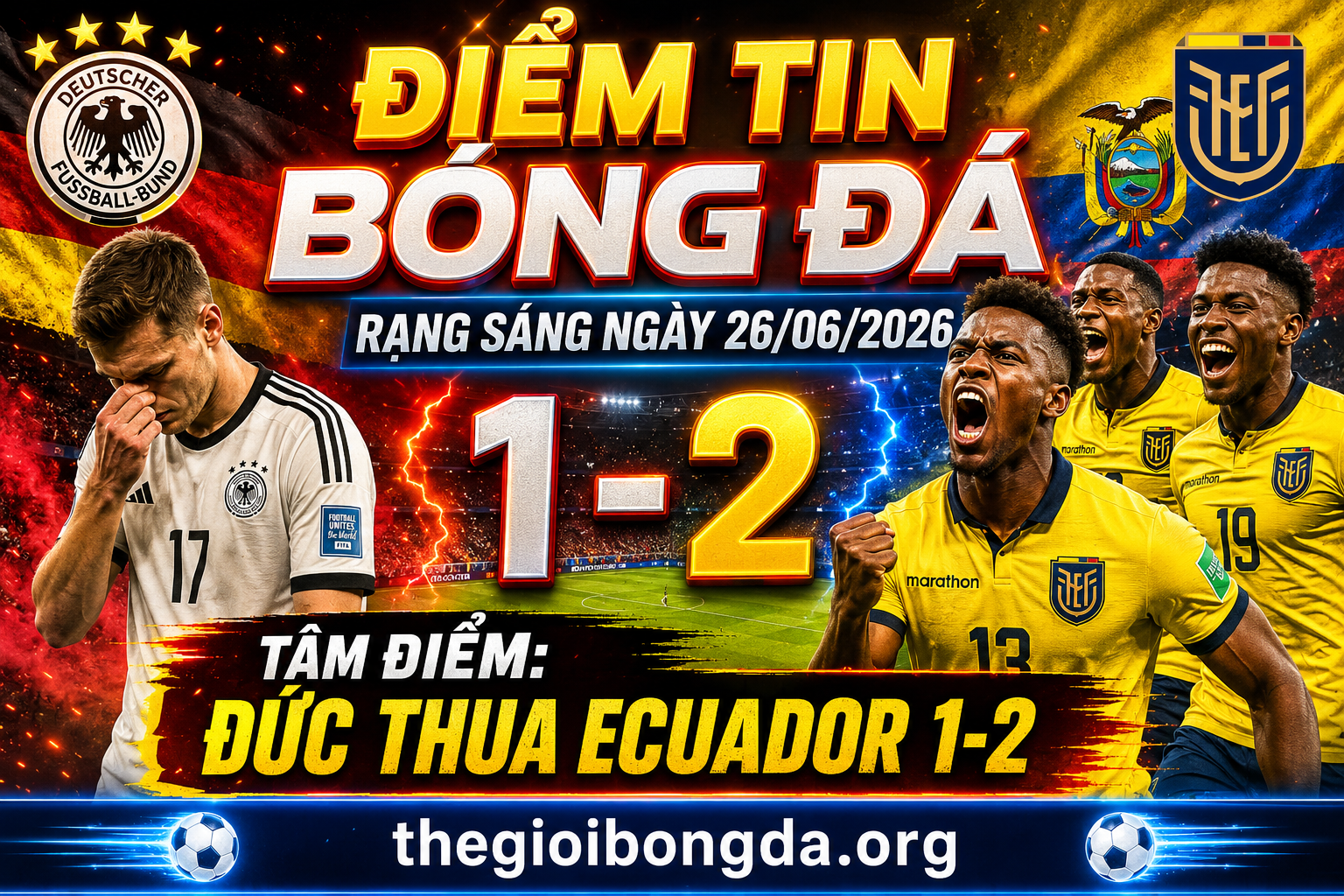 Điểm tin bóng đá rạng sáng ngày 26/06/2026