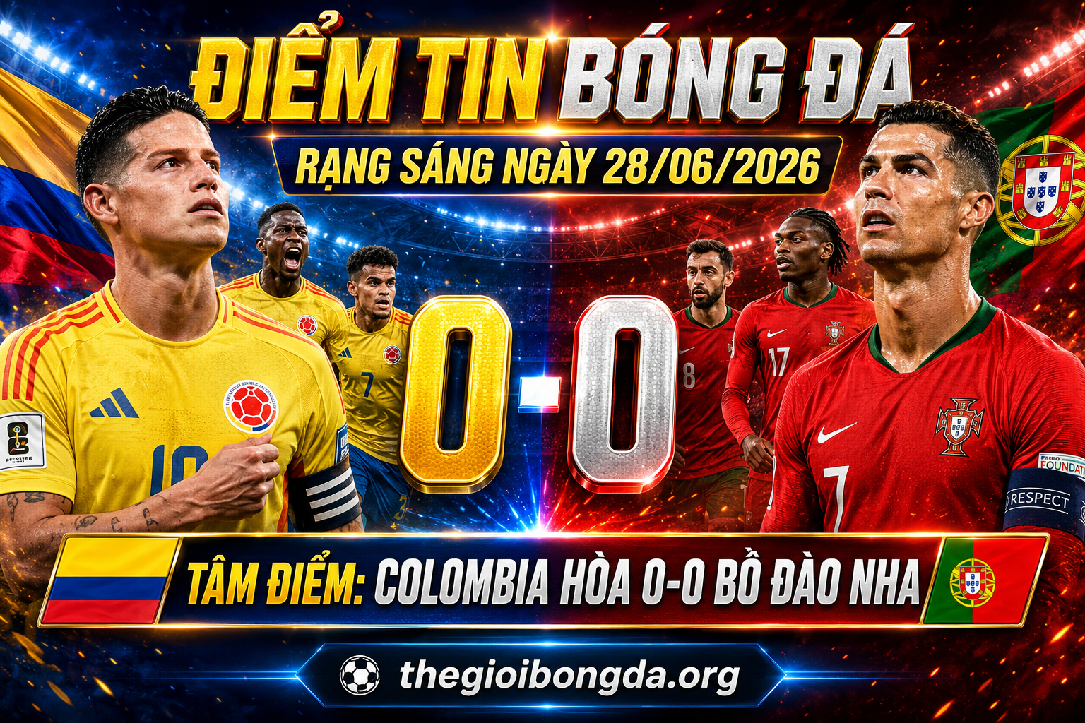 Điểm tin bóng đá rạng sáng ngày 28/06/2026