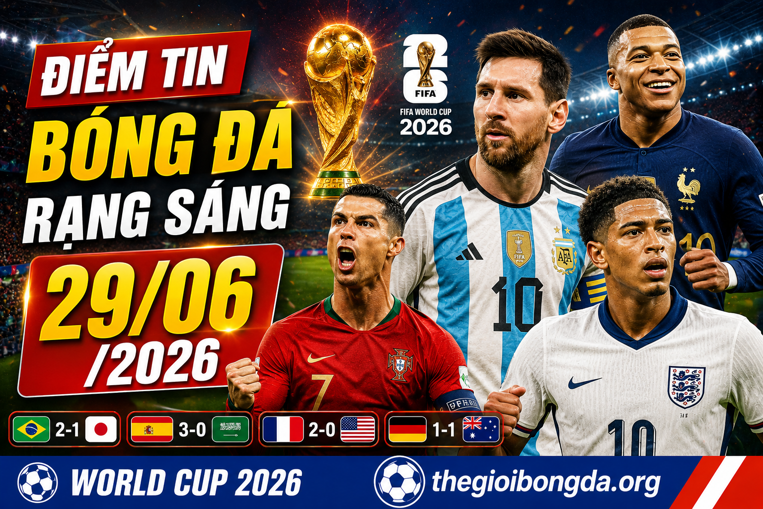 Điểm tin bóng đá 29/06/2026