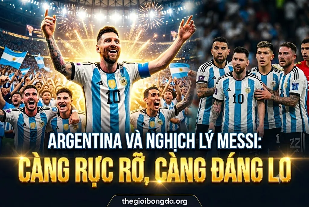 Argentina và nghịch lý Messi: Càng rực rỡ, càng đáng lo