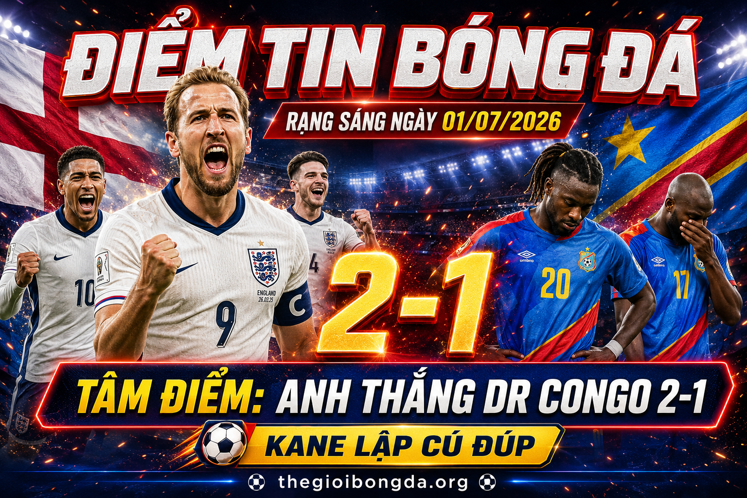 Điểm tin bóng đá rạng sáng ngày 01/07/2026