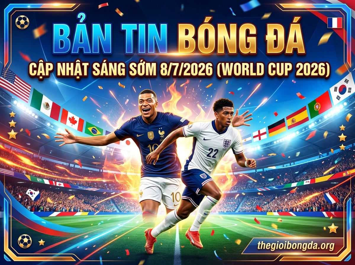 Điểm tin bóng đá rạng sáng ngày 08/07/2026