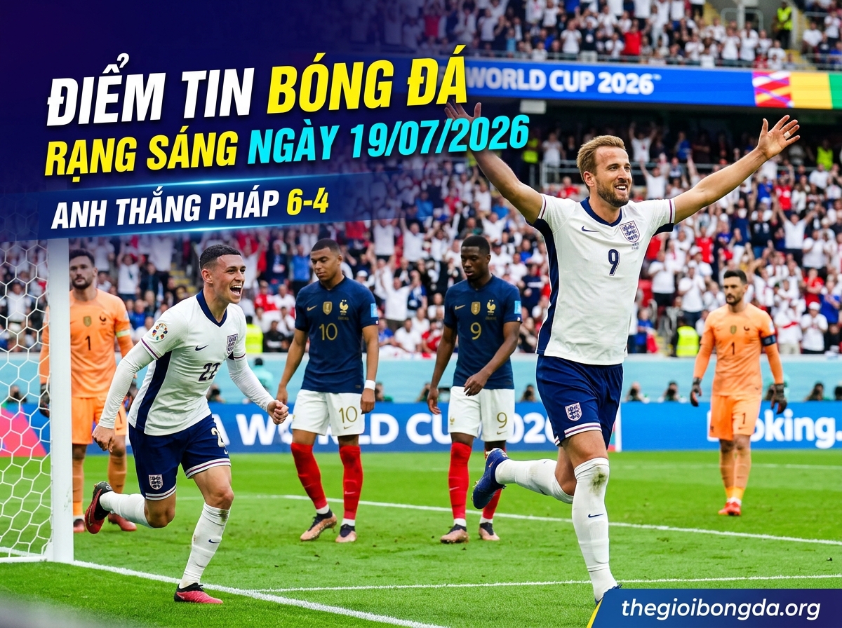 Điểm tin bóng đá rạng sáng ngày 19/07/2026