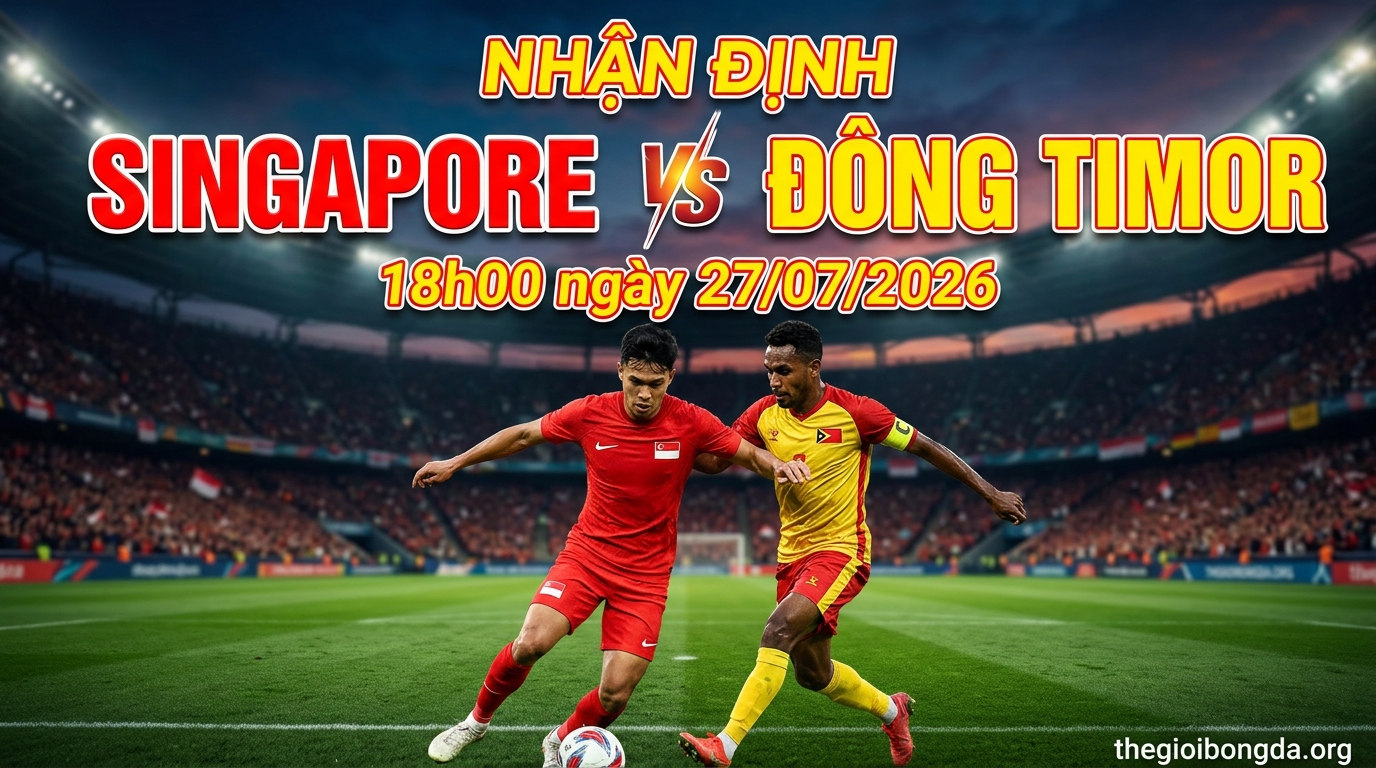 Nhận định Singapore vs Đông Timor, 18h00 ngày 27/07/2026