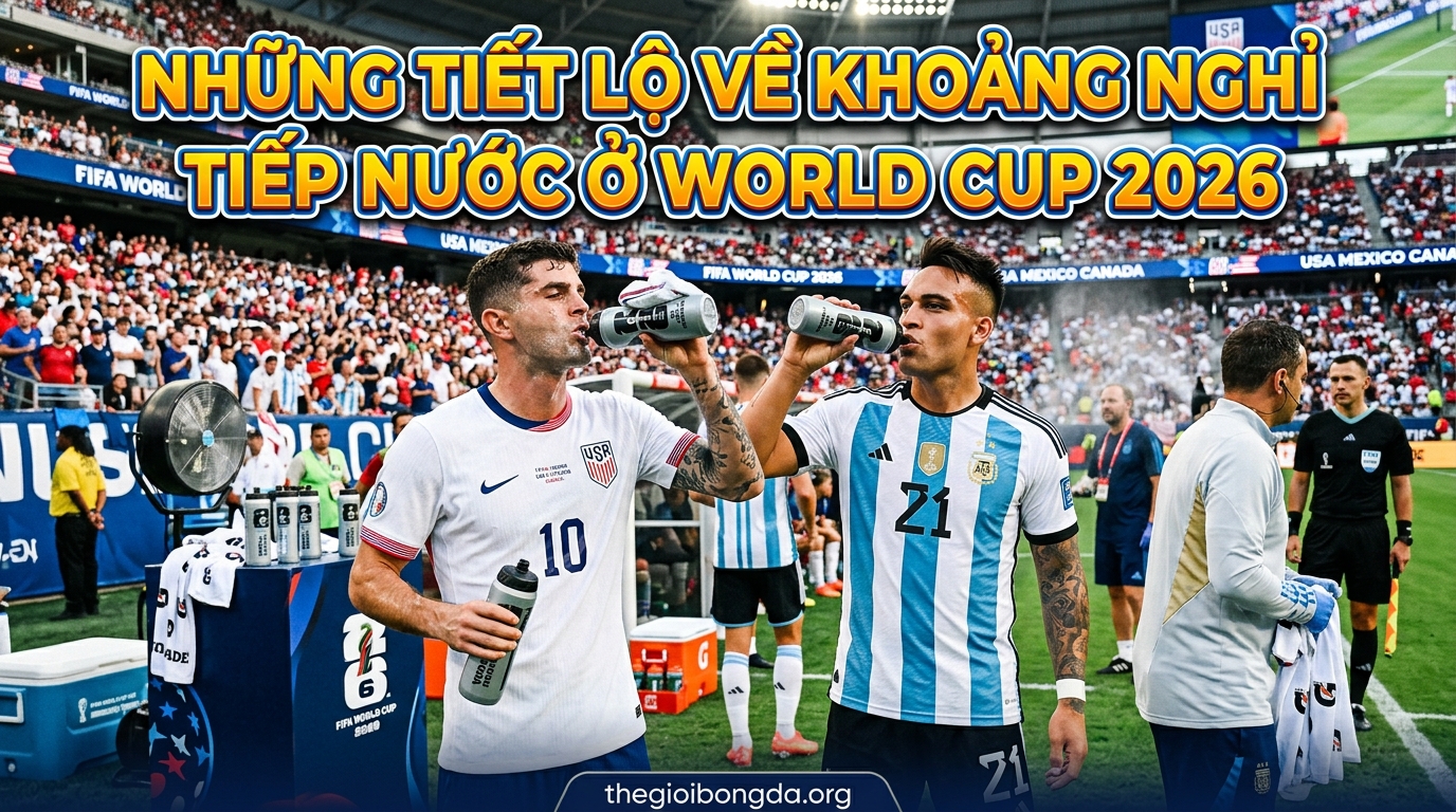 Những tiết lộ về khoảng nghỉ tiếp nước ở World Cup 2026