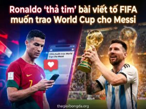 Ronaldo 'thích' bài đăng tố FIFA muốn trao World Cup cho Messi