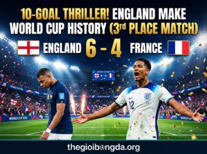 Trận cầu 10 bàn giúp tuyển Anh lập lịch sử World Cup