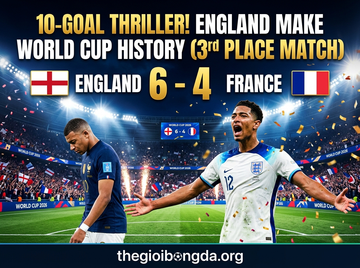 Trận cầu 10 bàn giúp tuyển Anh lập lịch sử World Cup