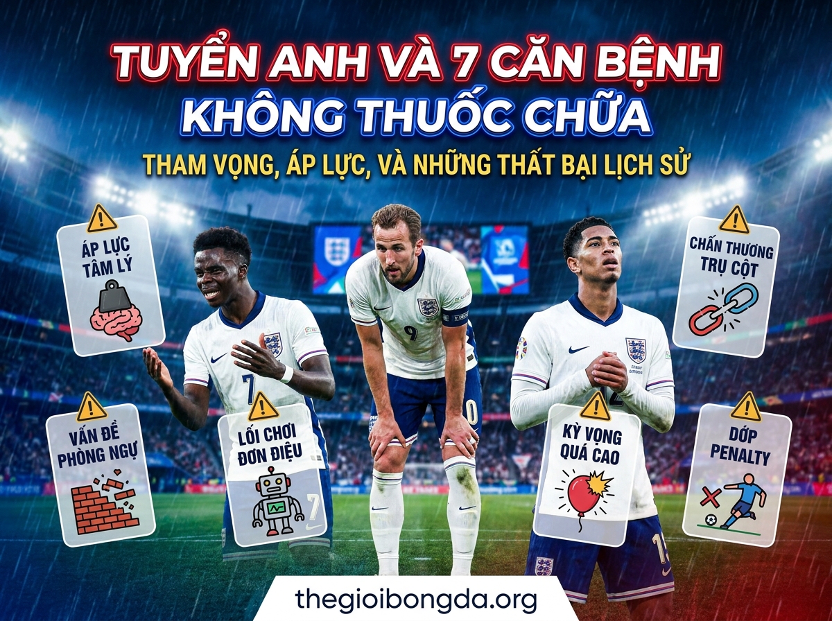 Tuyển Anh và 7 căn bệnh không thuốc chữa