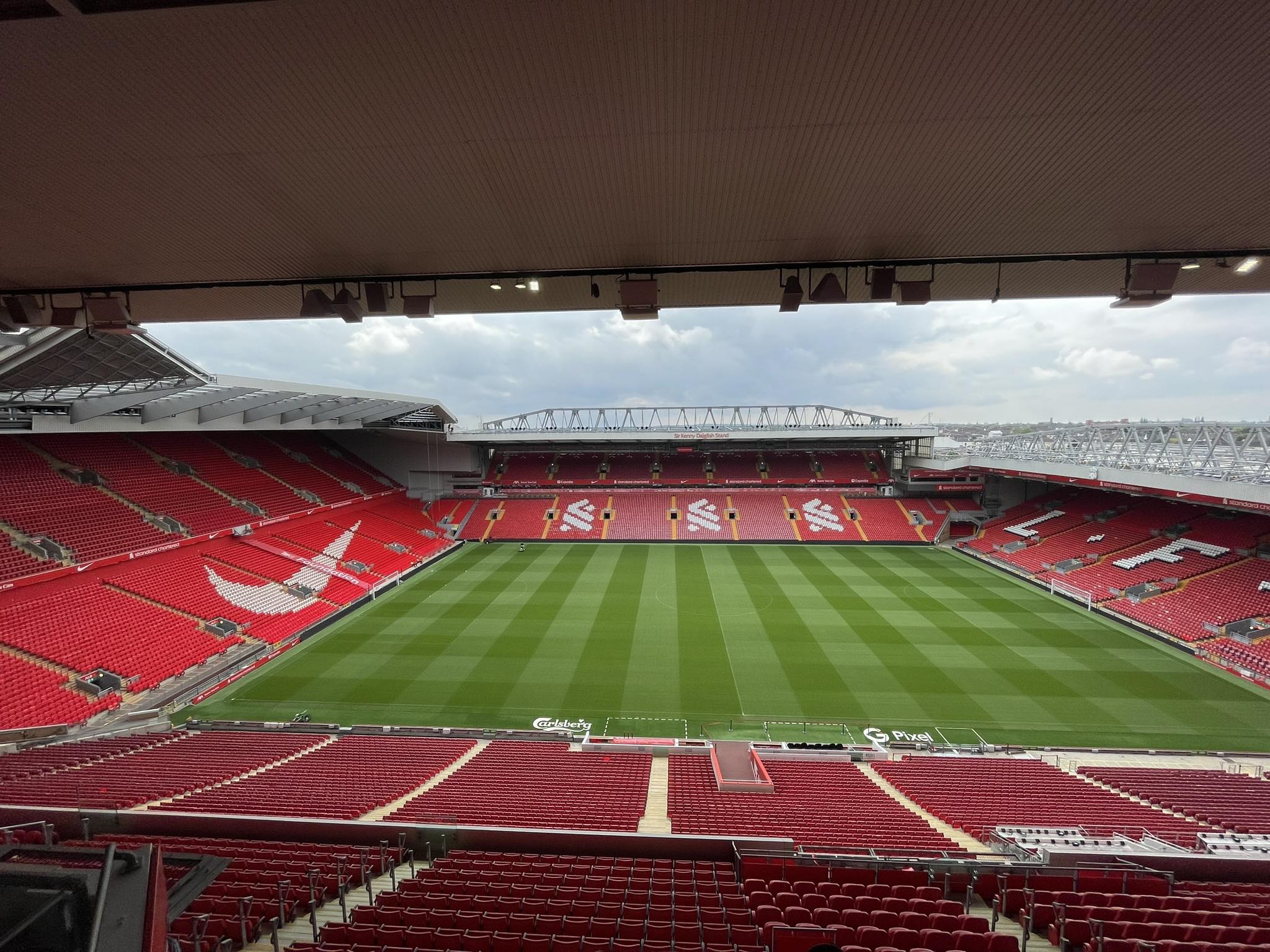 Toàn cảnh sân Anfield, nơi Liverpool hòa Nottingham Forest
