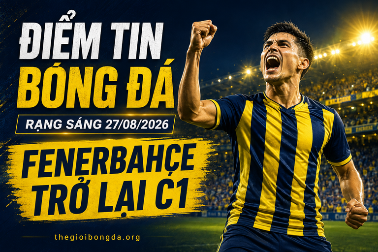 Ảnh điểm tin bóng đá ngày 27/08/2026 về Fenerbahçe trở lại Champions League