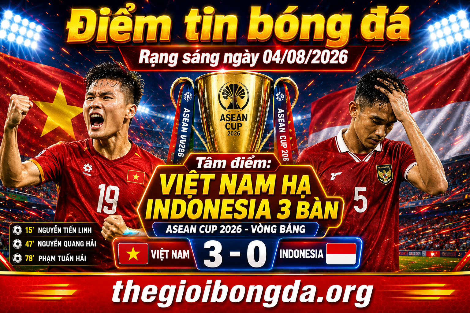 Điểm tin bóng đá rạng sáng ngày 04/08/2026