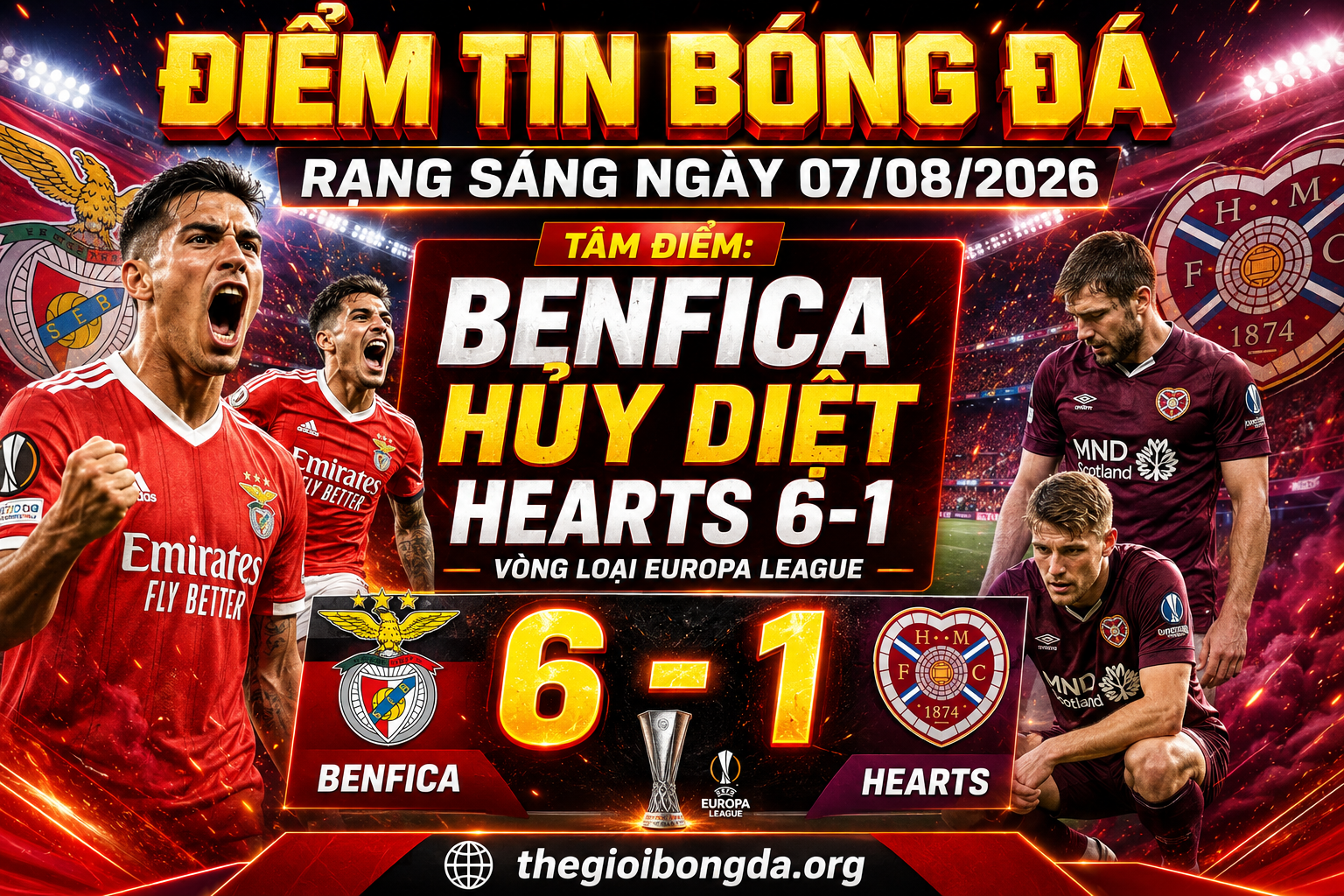 Điểm tin bóng đá rạng sáng ngày 07/08/2026