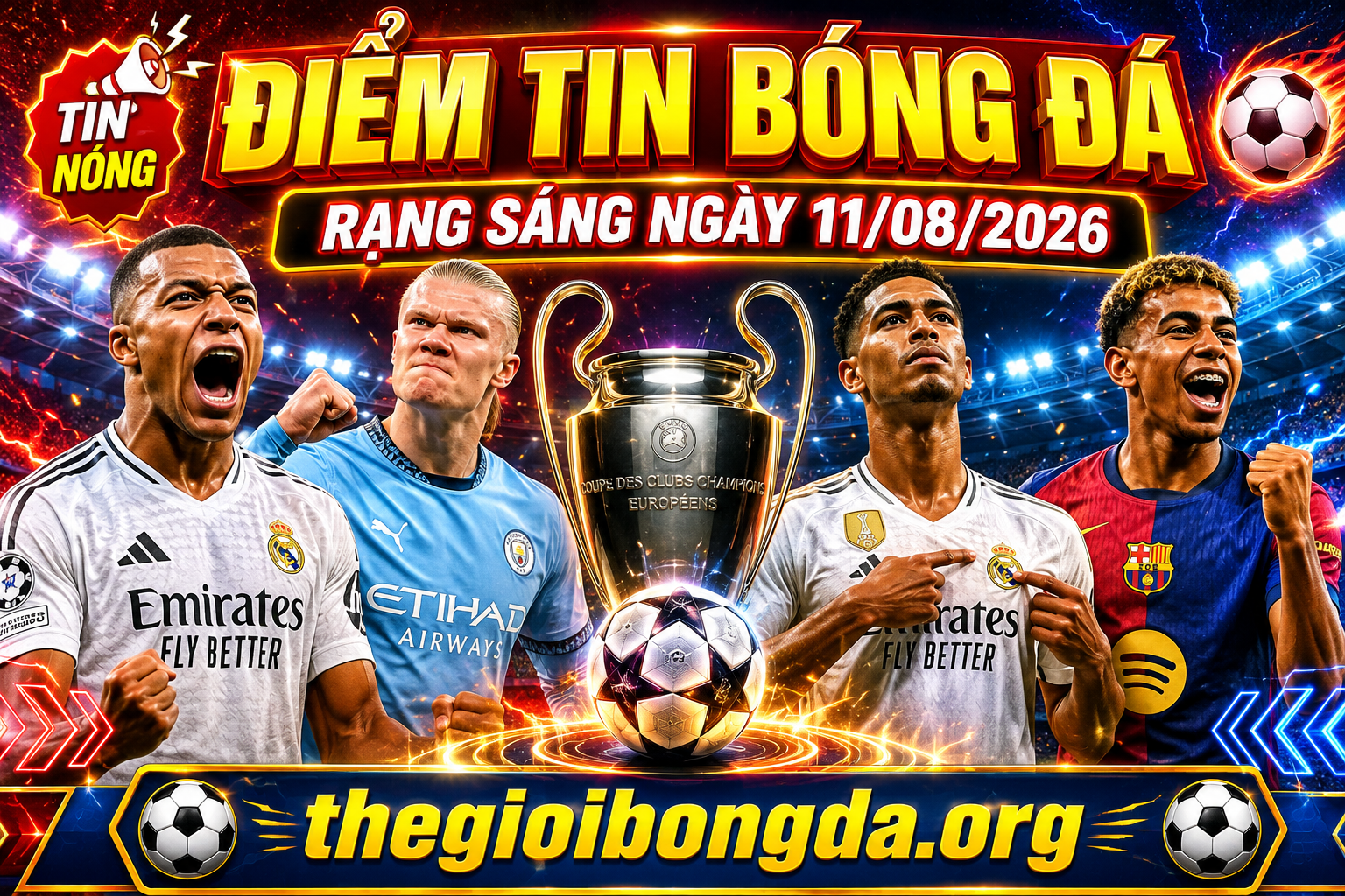 Điểm tin bóng đá rạng sáng ngày 11/08/2026