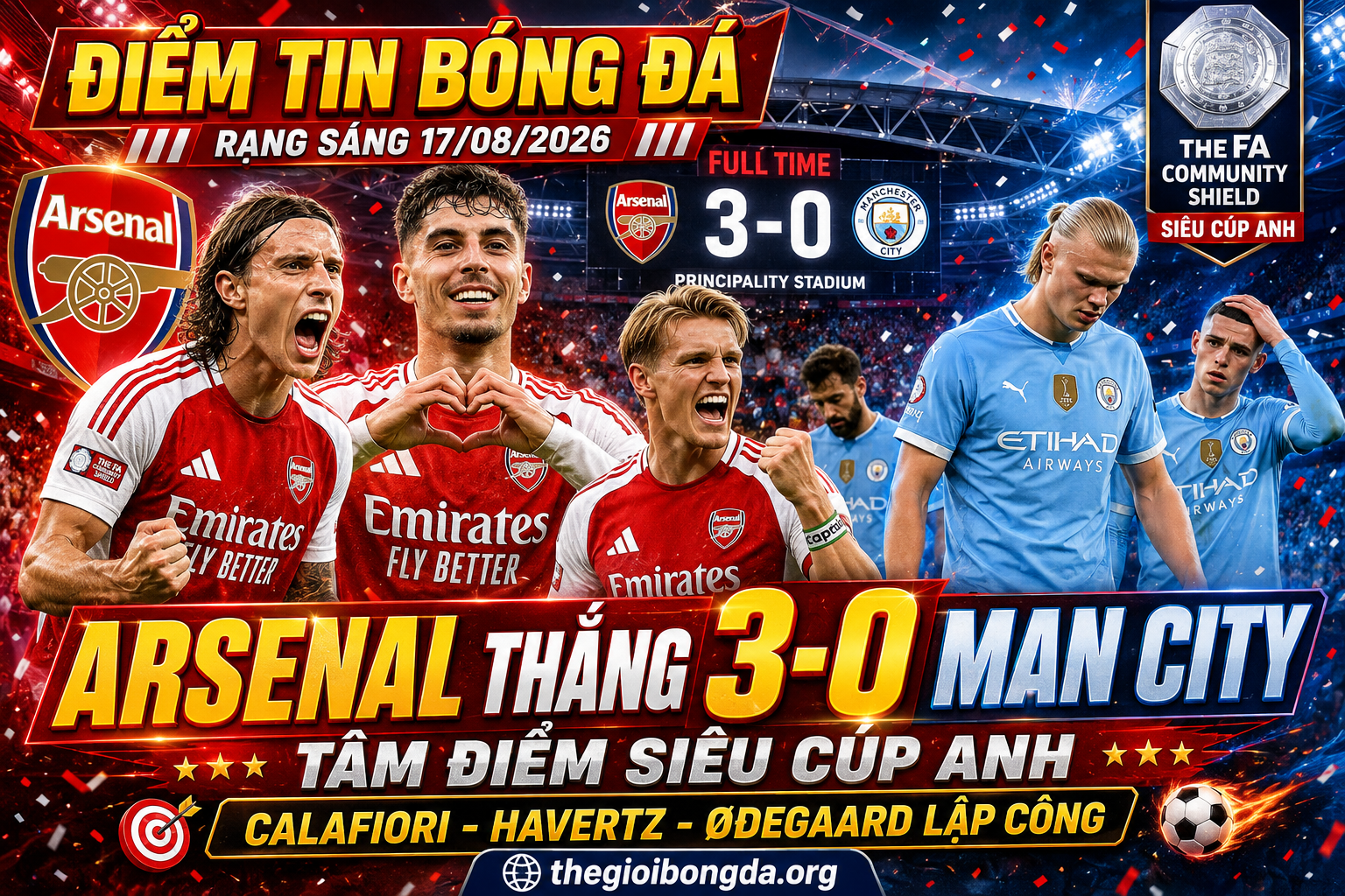 Điểm tin bóng đá rạng sáng ngày 17/08/2026