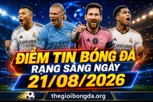 Điểm tin bóng đá rạng sáng ngày 21/08/2026