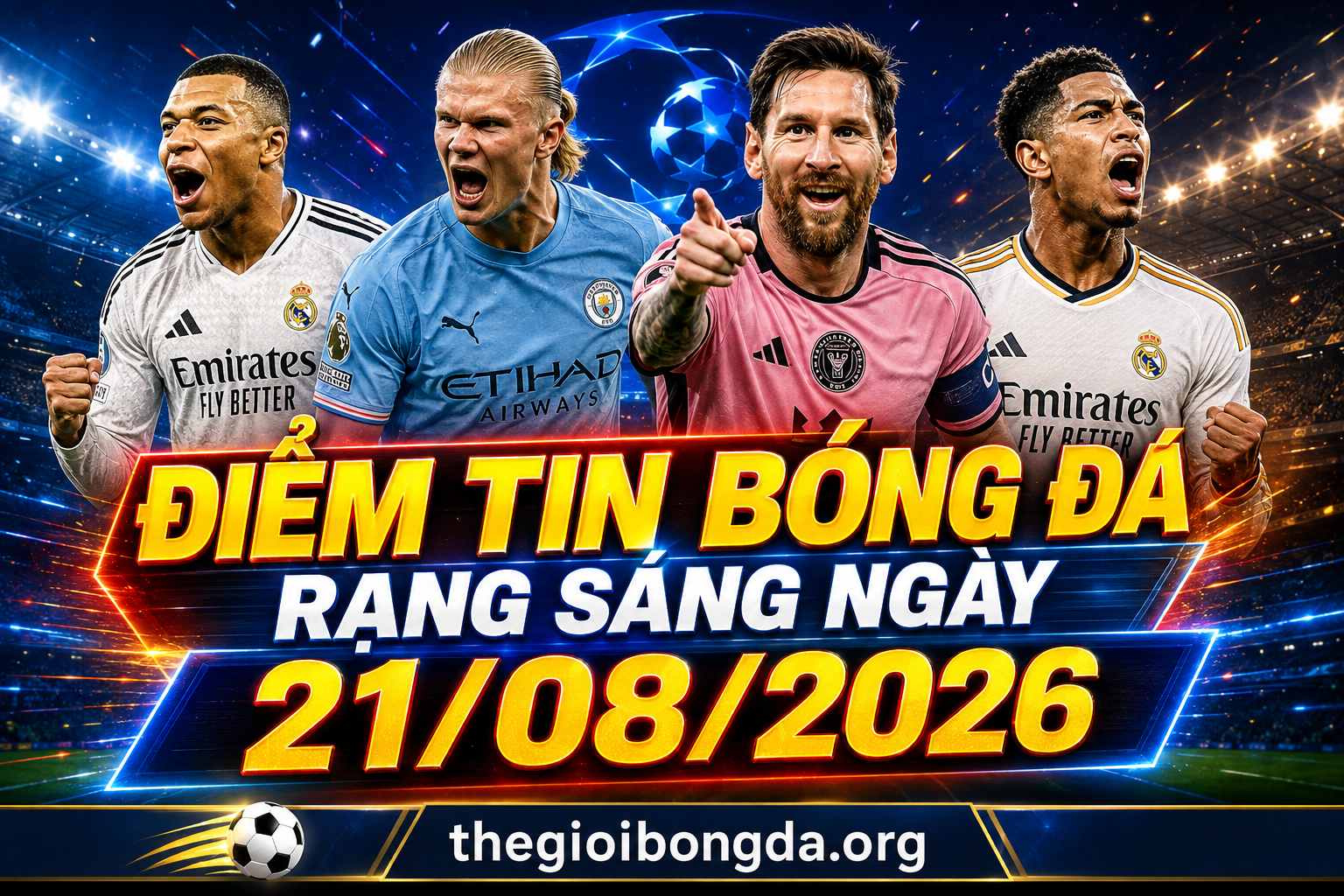 Điểm tin bóng đá rạng sáng ngày 21/08/2026