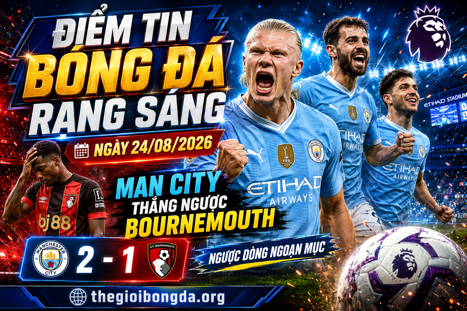 Điểm tin bóng đá rạng sáng ngày 24/08/2026