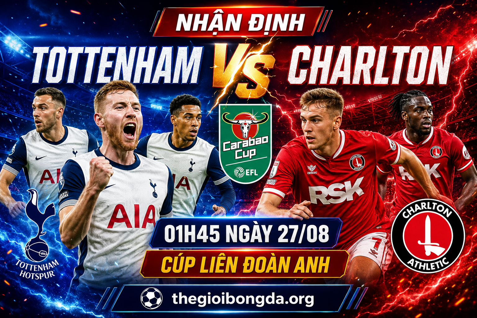 Nhận định Tottenham vs Charlton