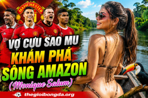 Vợ cựu sao MU gây sốt khi tắm sông Amazon