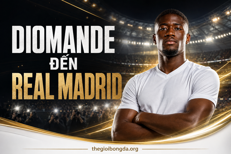 Yan Diomande trong thiết kế tin chuyển nhượng Real Madrid