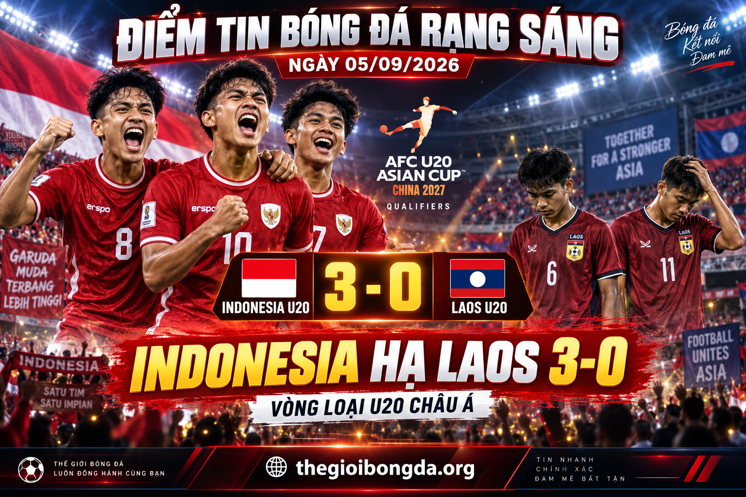Điểm tin bóng đá rạng sáng ngày 05/09/2026